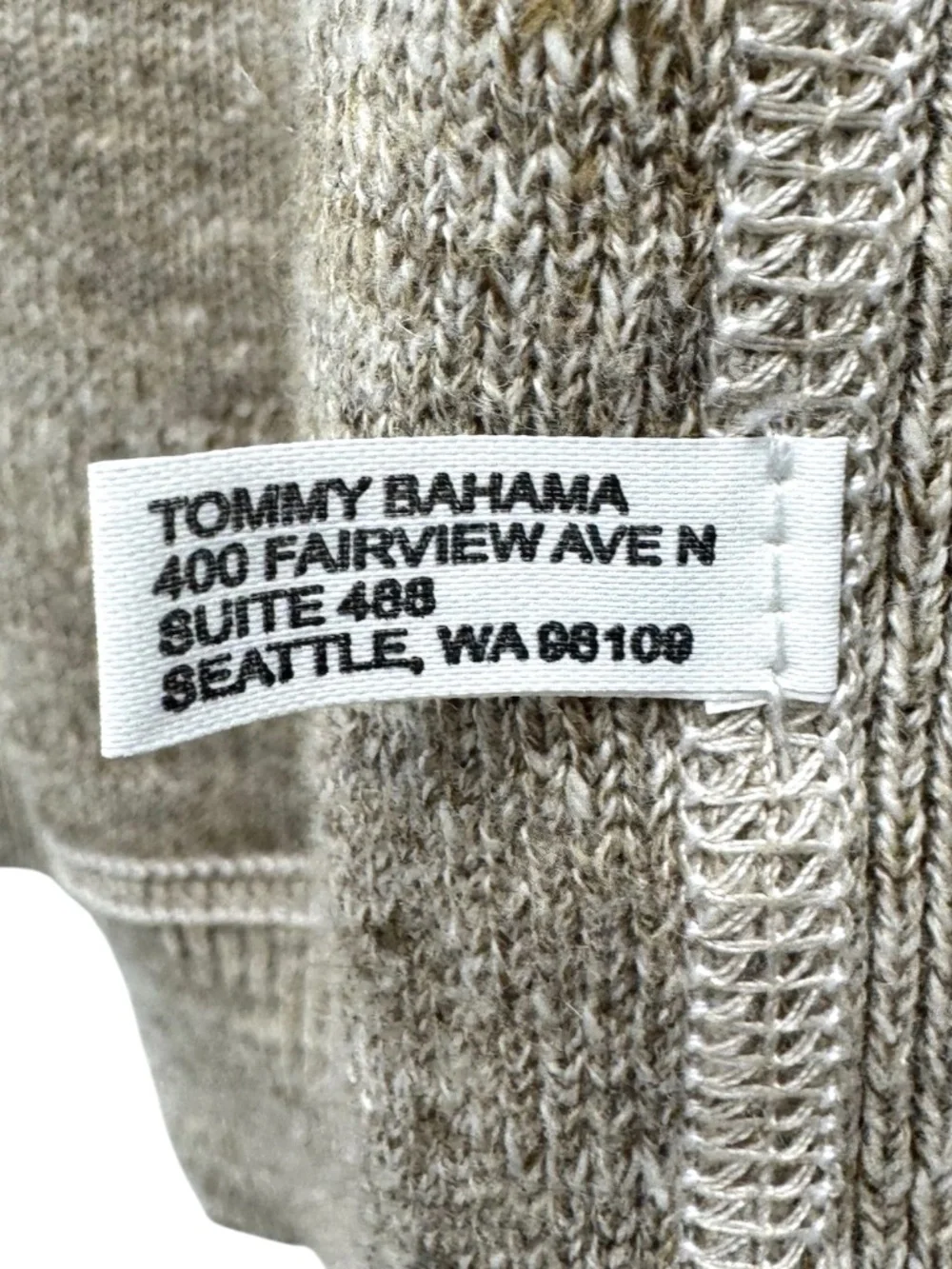 TOMMY BAHAMA BEIGE/OATMEAL SANDY BAY REVERSIBLE CREWNECK PULLOVER KNIT SWEATER
